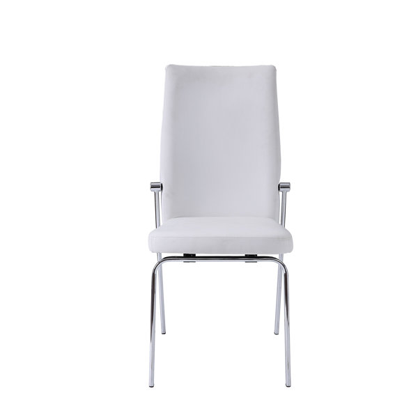 Orren Ellis Osias Side Chair (Set2) In White Synthetic Leather